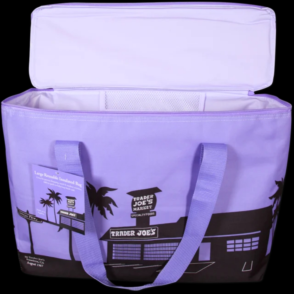 Trader Joe's Lilac Cooler Tote Bag